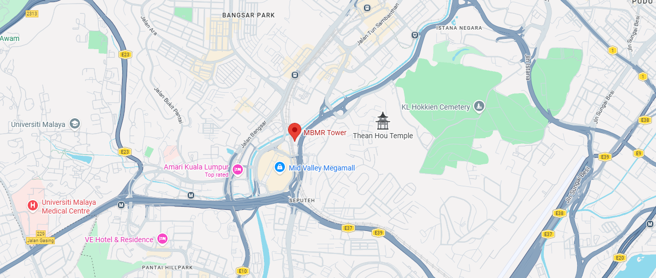 Map showing CMX People office location near Mid Valley, Kuala Lumpur